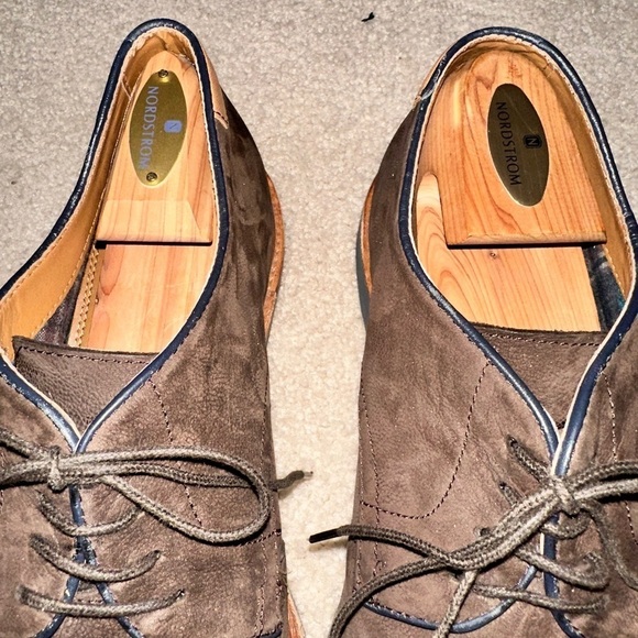 Clarks Brown Oxford Shoes with Suede Finish